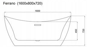Vasca Bagno Da Terra Rea Ferrano 160