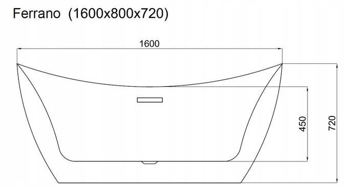 Vasca Bagno Da Terra Rea Ferrano 160
