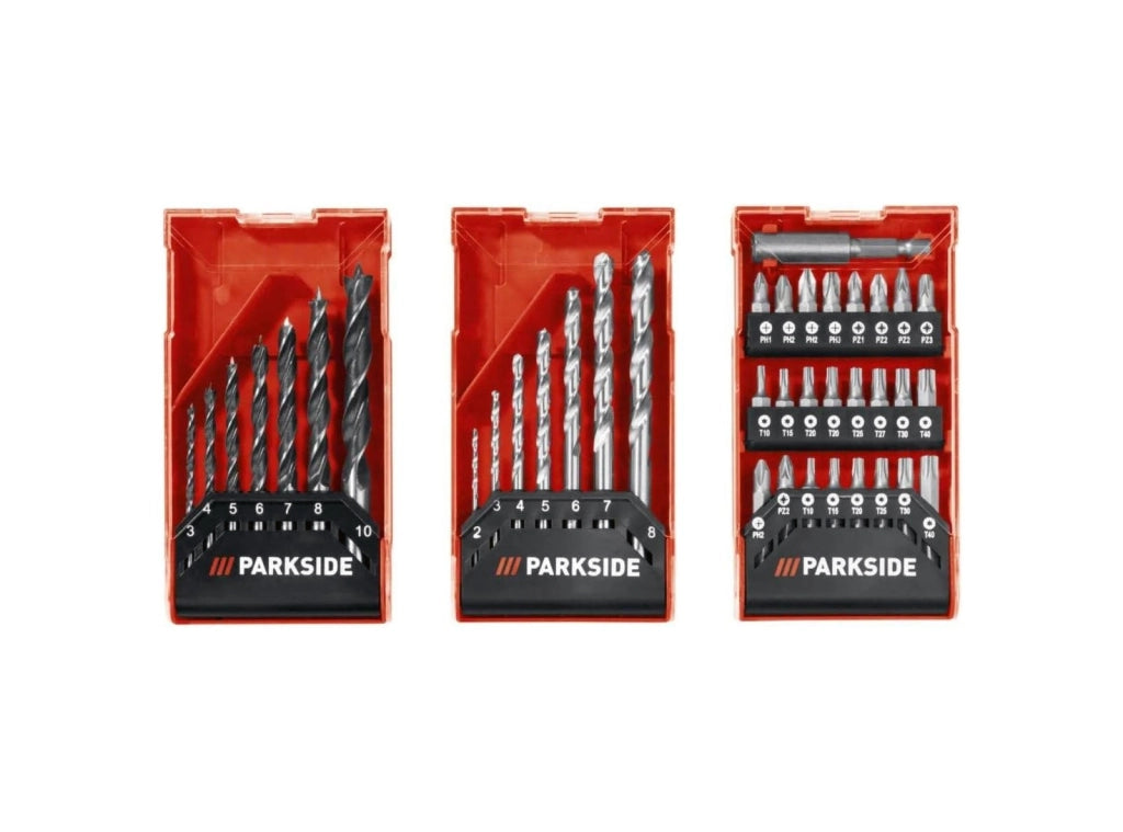Set Avvitatore a Batteria 12V PARKSIDE PERFORMANCE PBSPA 12 E4 Brushless con Caricatore Batteria Litio 2A Punte Inserti e Accessori