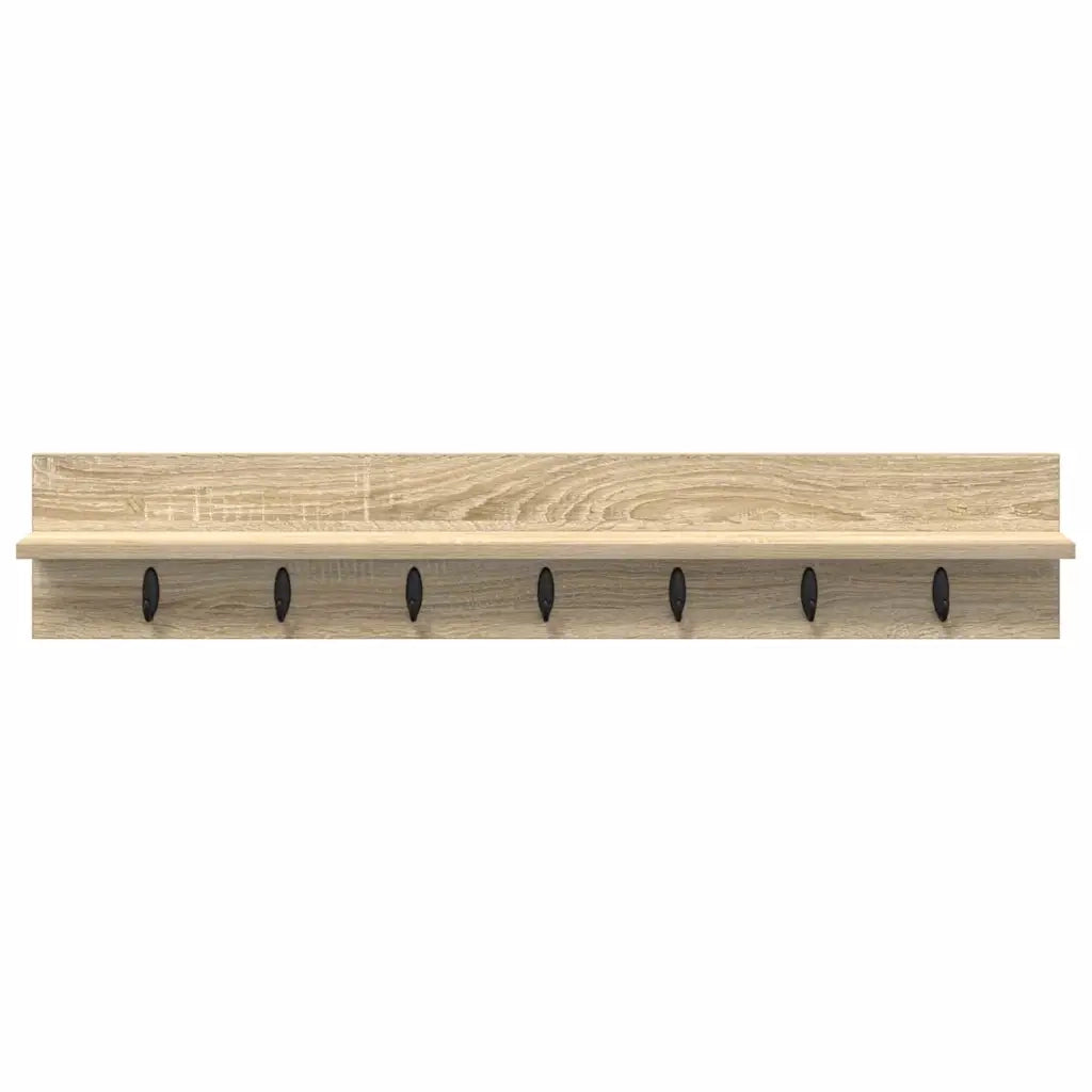 vidaXL Appendiabiti a muro rovere sonoma 100 x 10.5 x 18 cm