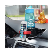 Trade Shop - Supporto Smartphone Porta Bottiglia Per Bocchette Aria Auto Cellulare Antiscivolo -