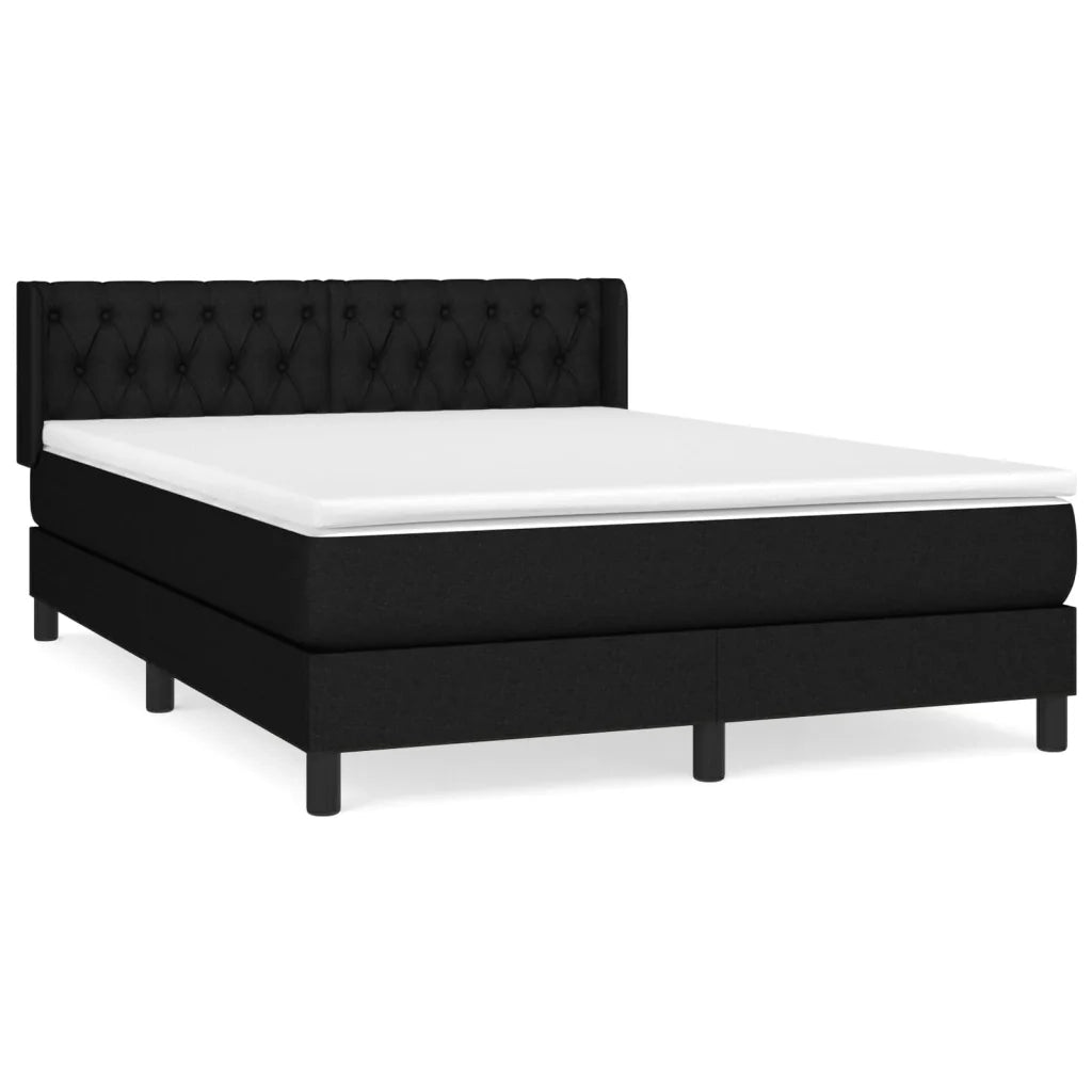 Giroletto a Molle con Materasso Nero 140x190 cm in Tessuto cod mxl 60780
