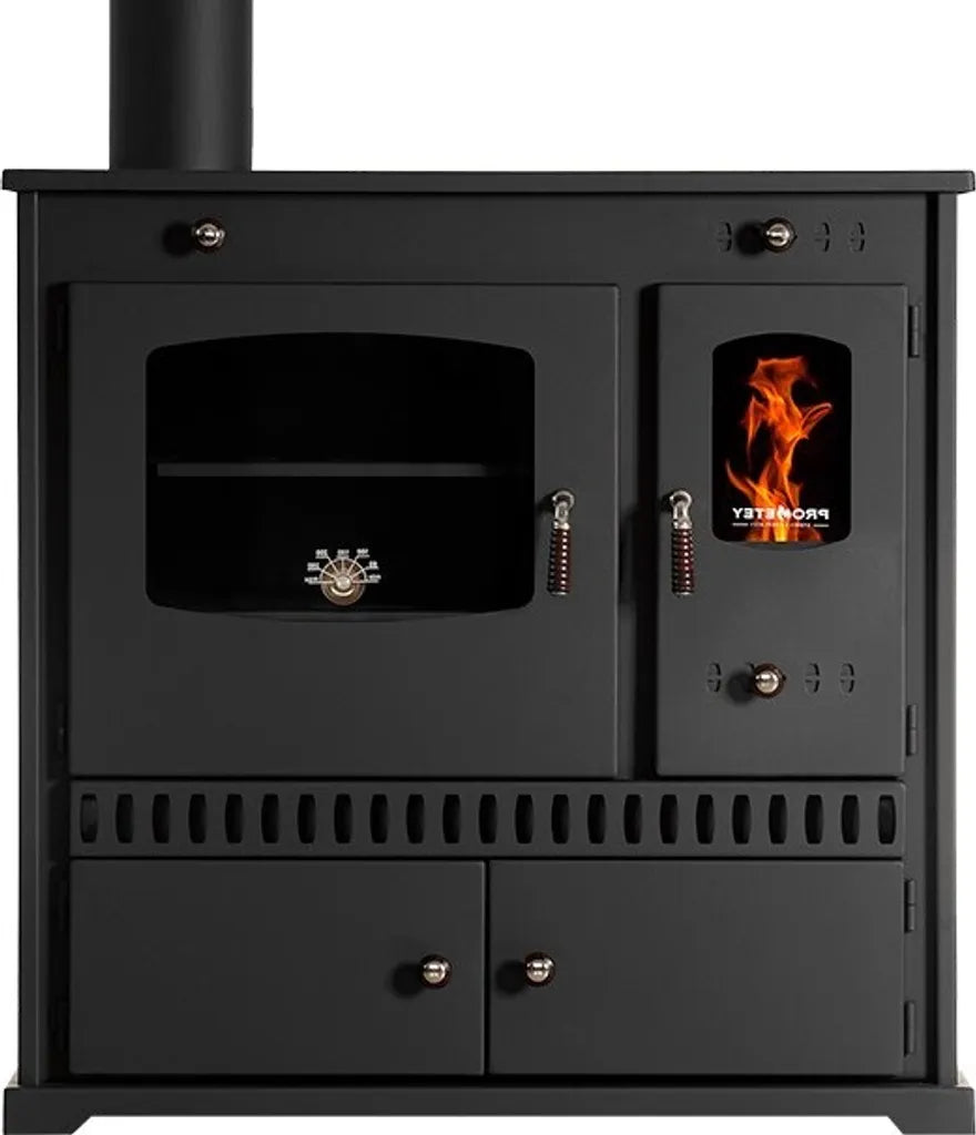 Stufa a legna, perfetta canna fumaria ecologica sinistra