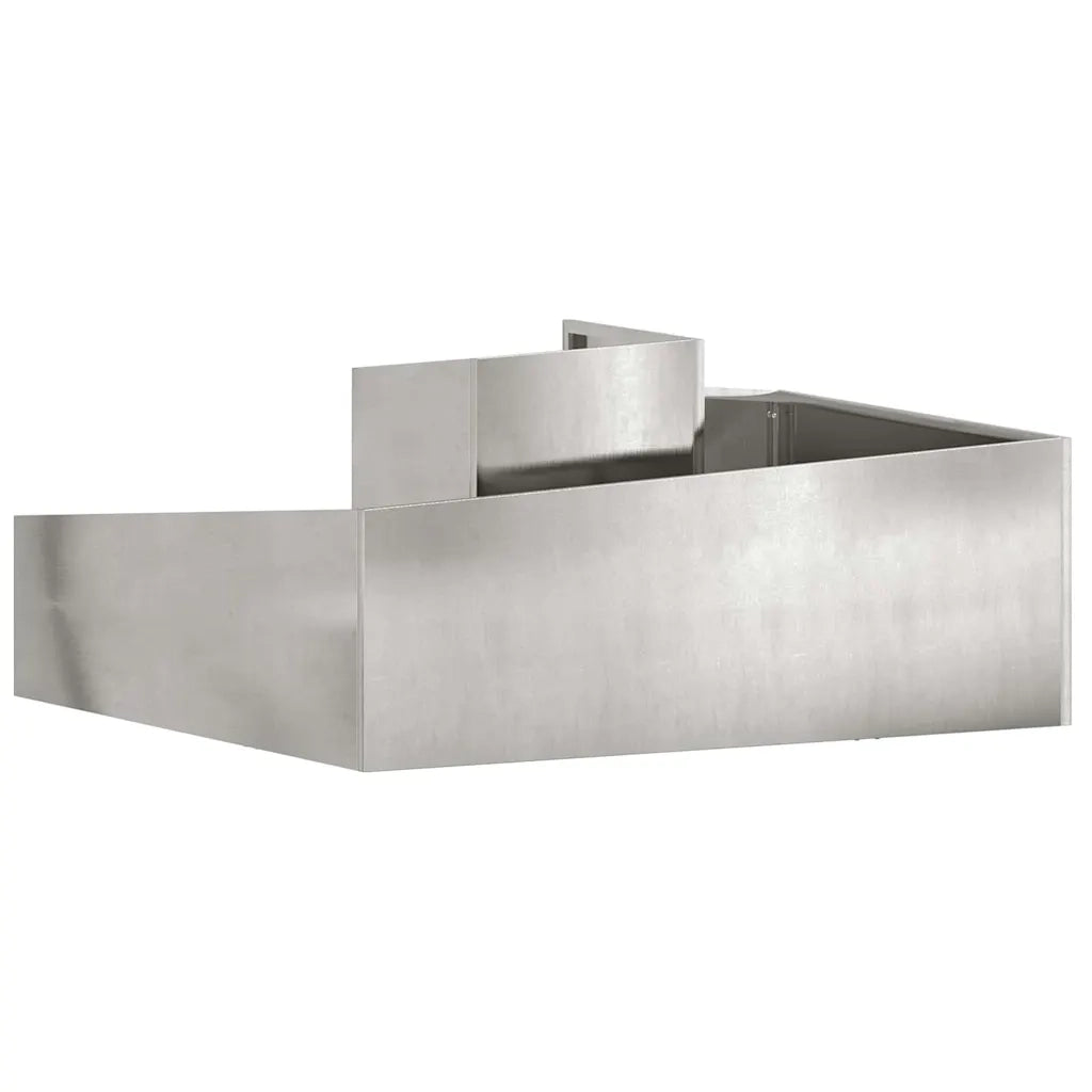 Vaso da giardino Argento 100 x 100 x 50 cm Acciaio inossidabile 873589