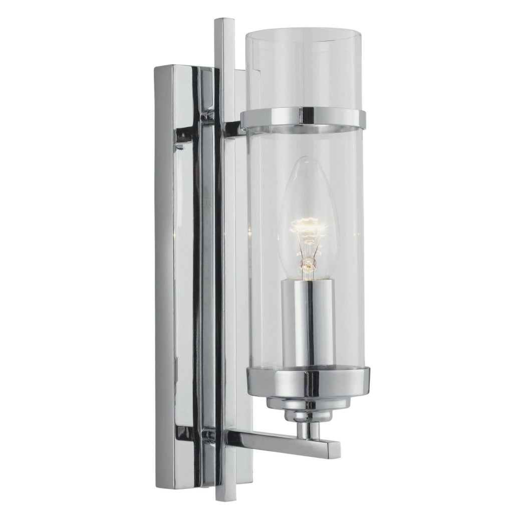 Lampada da parete Milo - Metallo cromato e vetro
