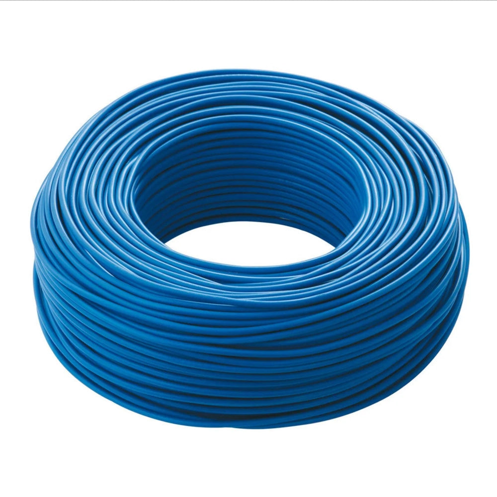 Trade Shop - Cavo Blu 100 Mt Isolato Unipolare 1 X 2,5 M2 Antifiamma Materiale Elettrico -