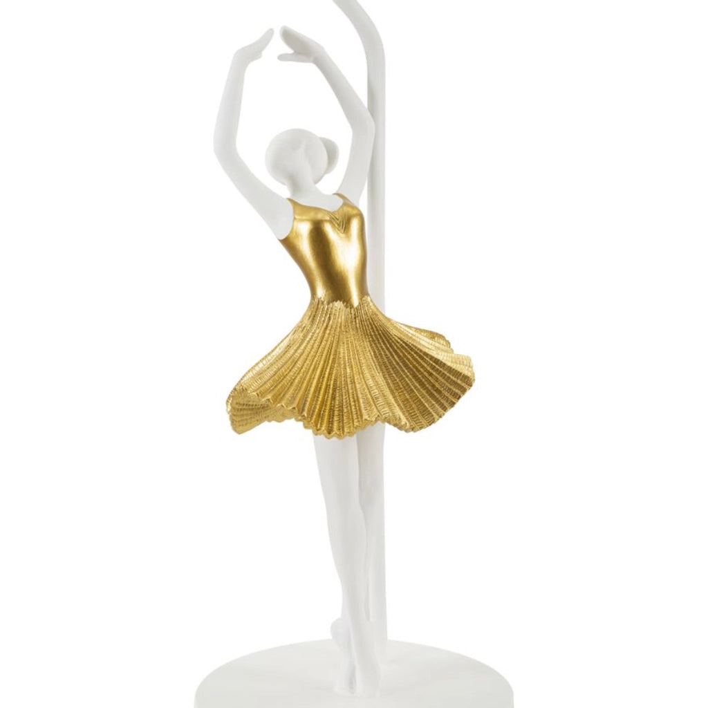Lampada da Tavolo Ballerina 3, Oro, Poliresina, 28x28x64 cm