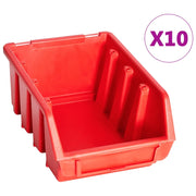 Kit Contenitori 29 pz con Pannelli a Parete Rosso e Nero CFW2234250