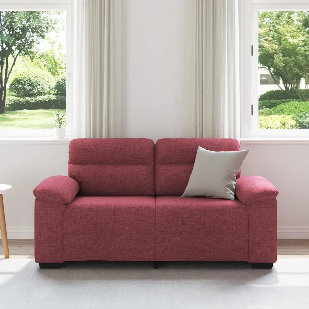 Divano a 2 Posti-Sofa 2 Posti Rosso Vino 120 cm in Tessuto 636337