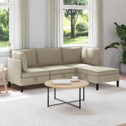 Set di mobili per il soggiorno 4 pcs Sabbia Tessuto 3413790