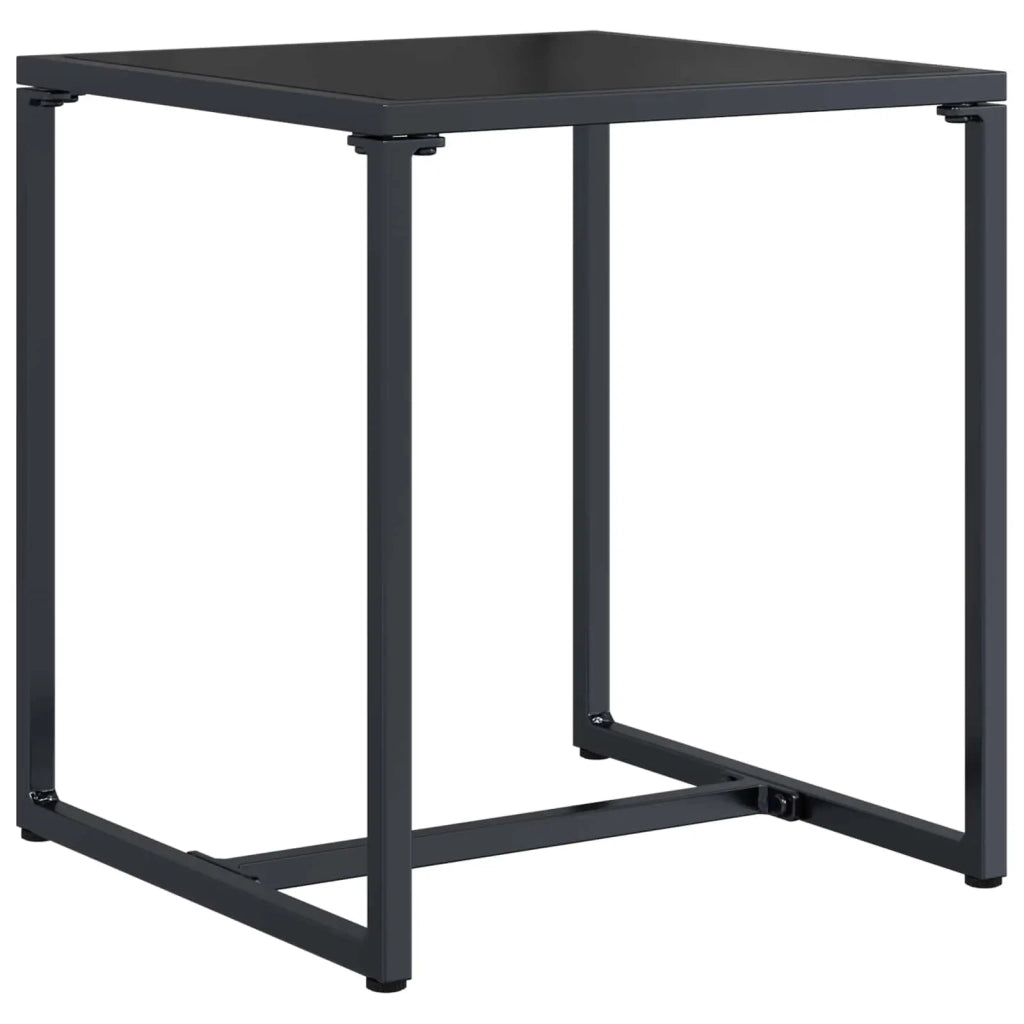 Set Divano da Giardino 3 pz | Set Salotto da Giardino Nero e antracite Acciaio