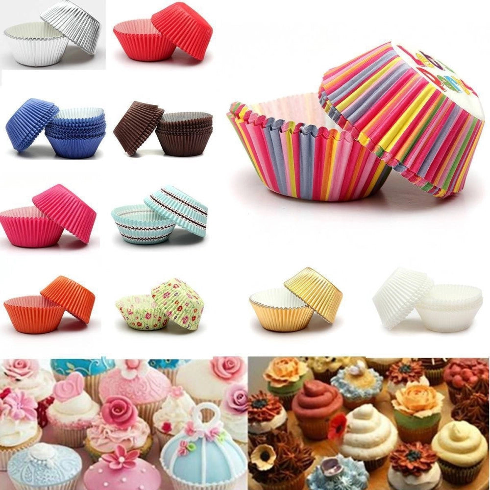 Trade Shop - Kit Pirottini Carta Oleata Cupcake Cases Per Stampi Torta Muffin Colori Misti -      -480 Pezzi -