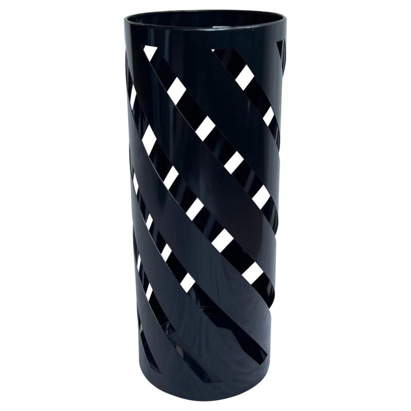 Set di 6 Portaombrello Maya 20x20x51 Cm In Metallo Nero Lucido