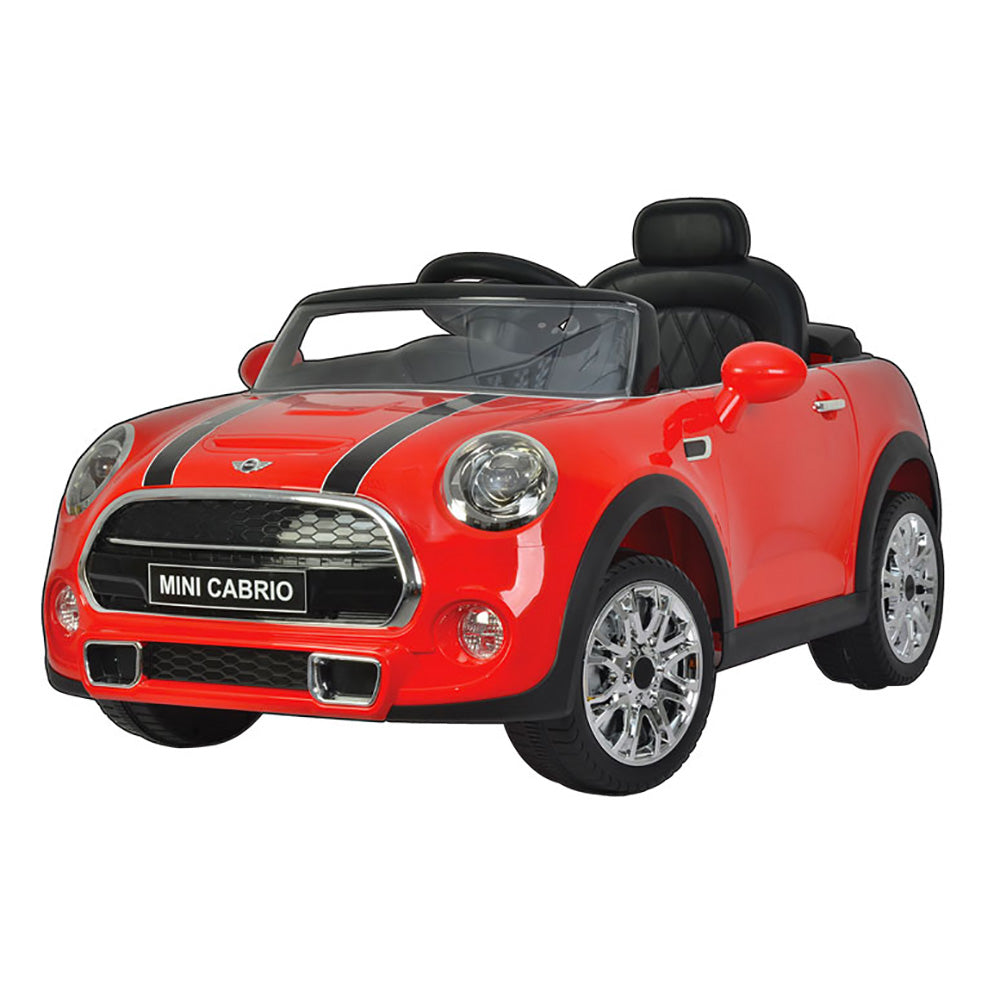 Macchina Elettrica per Bambini 12V con Licenza Mini Cooper Cabrio Rossa