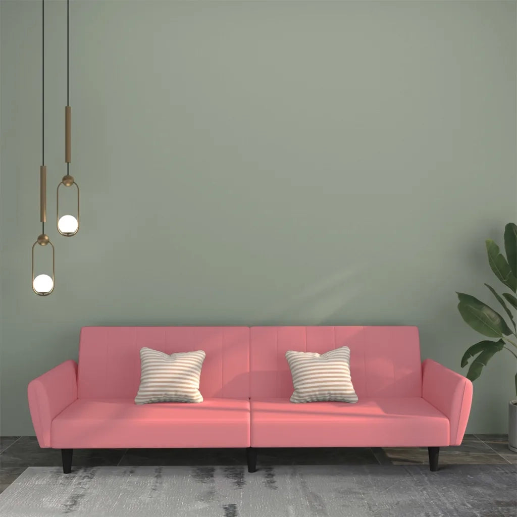 Divano Letto a 2 Posti Rosa in Vellutocod mxl 113247