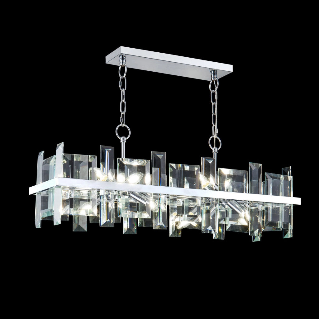 Maytoni Lampadario contemporaneo Cerezo 8 luci E14 cromo metallo vetro