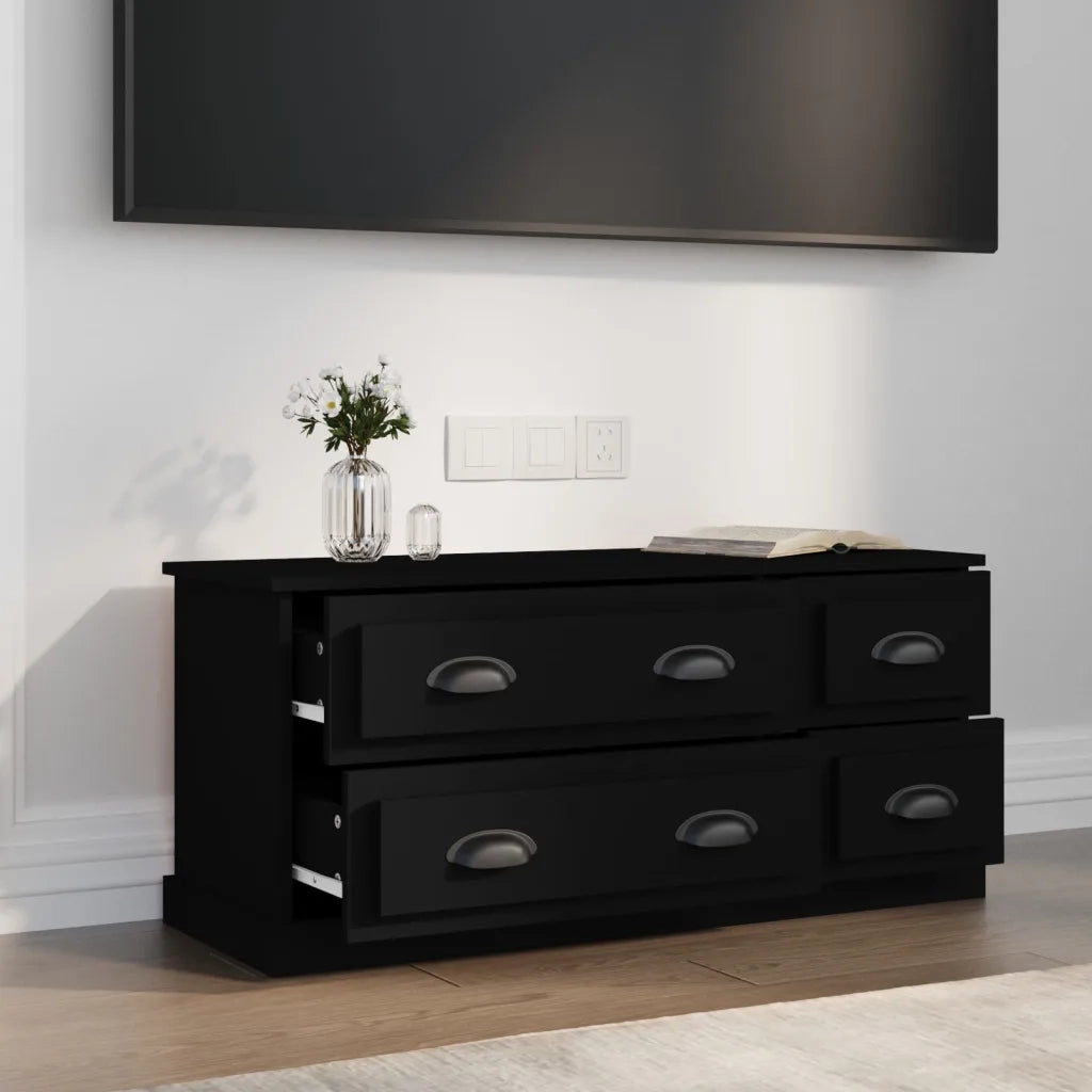 Mobile Porta TV Nero 100x35,5x45 cm in Legno Multistrato 816449
