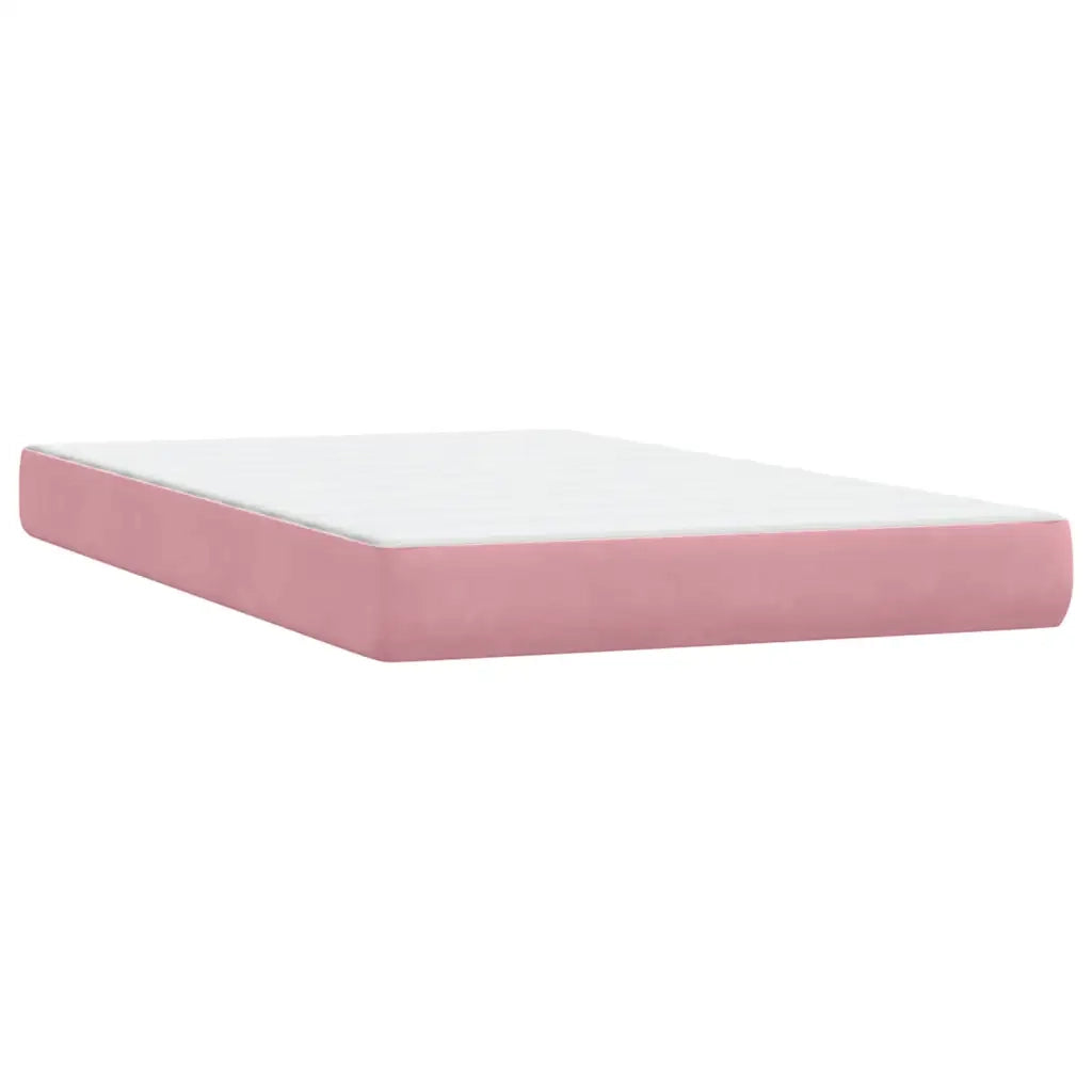 Giroletto a Molle con Materasso Rosa 120x220 cm in Velluto 3316544