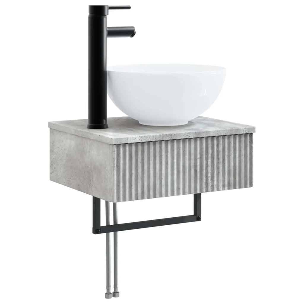 Lavabo da Parete Grigio Cemento 40 x 35 x 39 cm CFW8584036
