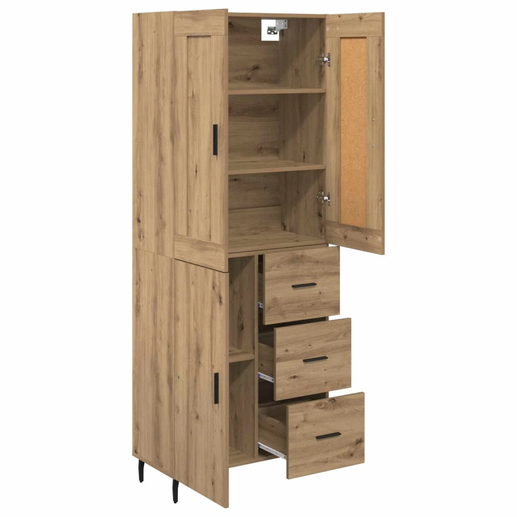 Credenza 2 pcs Rovere artigianale Legno multistrato 3415939