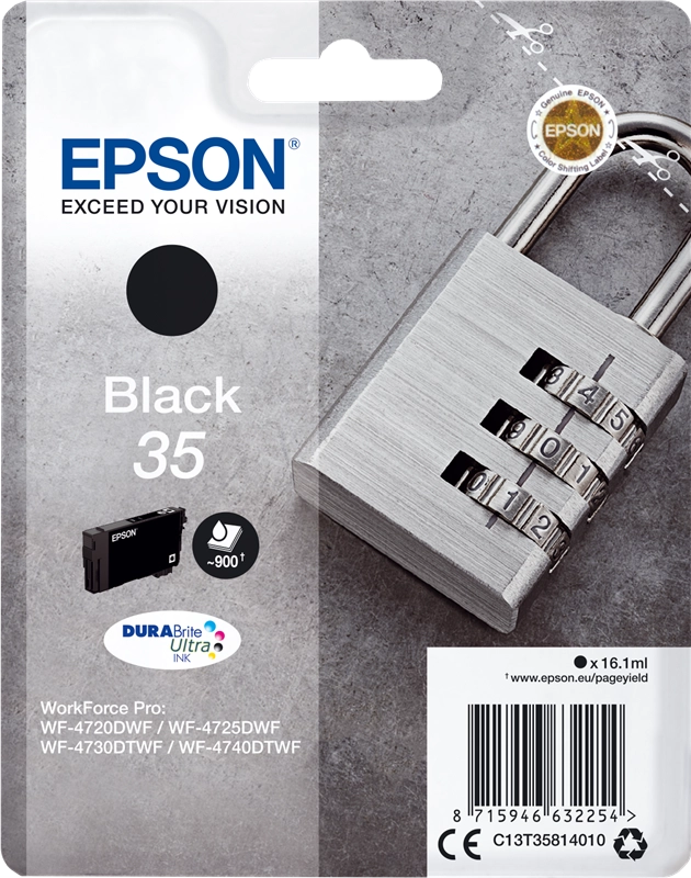 Epson Padlock Singlepack Black 35 DURABrite Ultra Ink