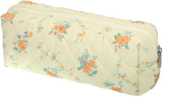Etui con tas per matite, tas per pennarelli, tas con tas per matite, la tasca per disegni è piccola e carina e può essere utilizzata come borsa per giocattoli, borsa per trucco, borsa per denaro, borsa per chiavi (giallo)