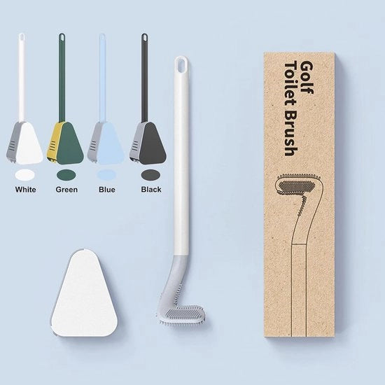 Spazzola per toilet in silicone con lunga maniglia e holder per la pulizia efficiente