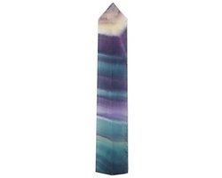 Decorazione per Parete a Sei Facce in Fluorite - Dimensione 35-50mm - Superficie Liscia - Cristallo Naturale