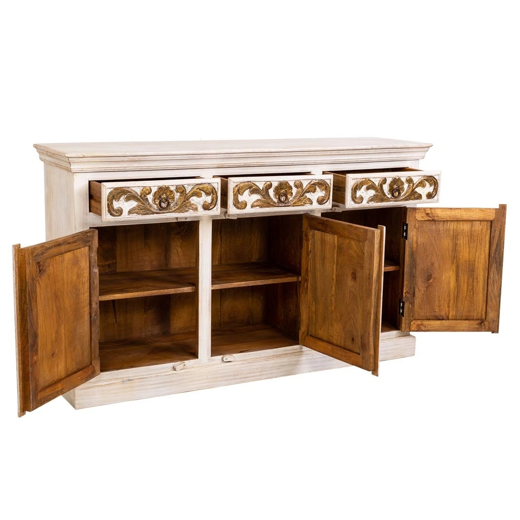 Credenza in legno marrone 153x41x90h