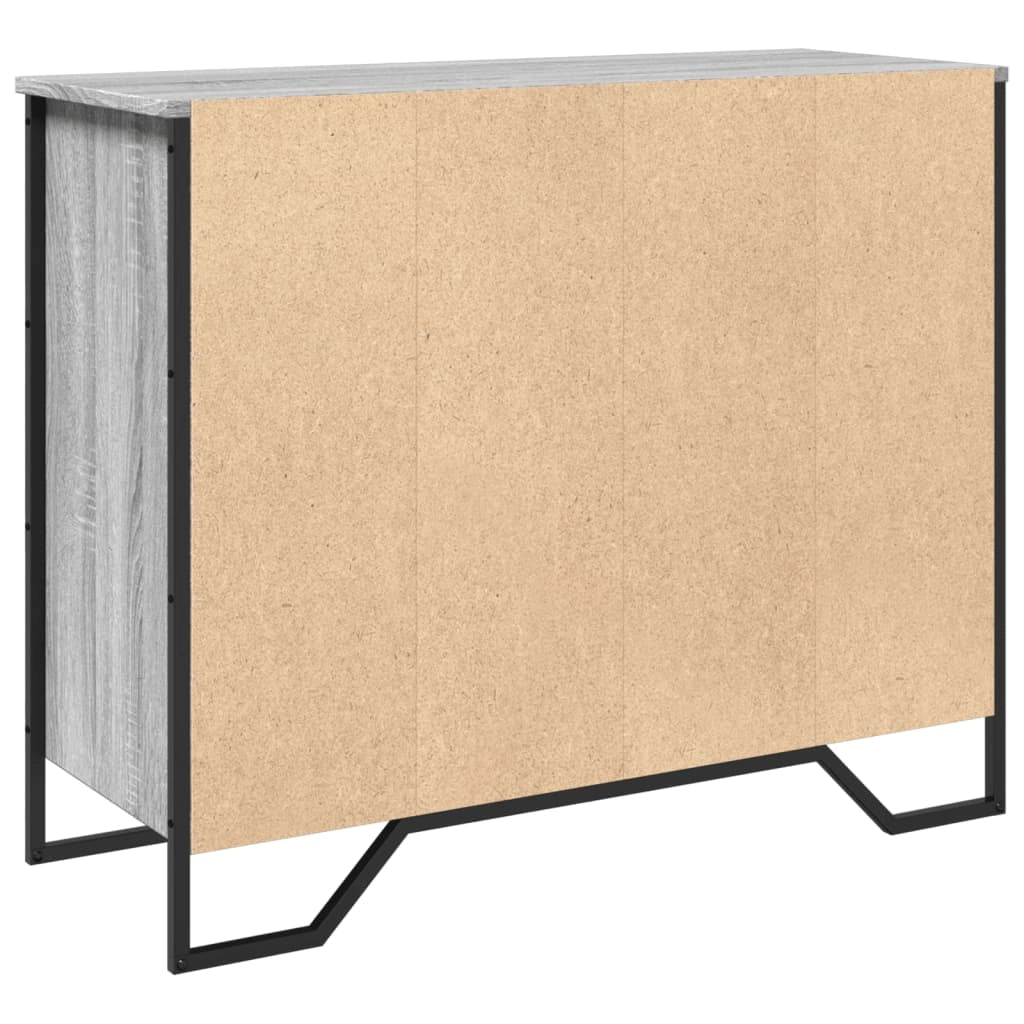 Buffet credenza cassettiera armadio mobile contenitore organizer cucina soggiorno Sonoma 91 x 35,5 x 74,5 cm legno ingegnerizzato grigio 02_0036557