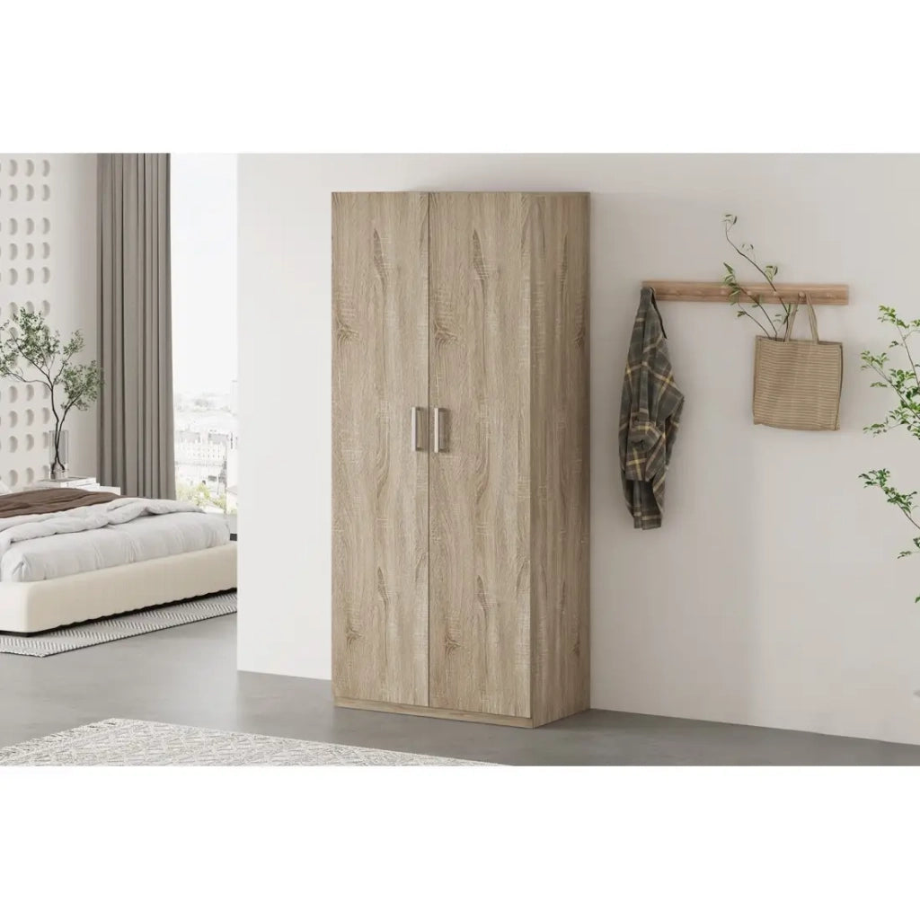 Armadio a 2 ante TOM – Rovere Sonoma – Larghezza 80 cm