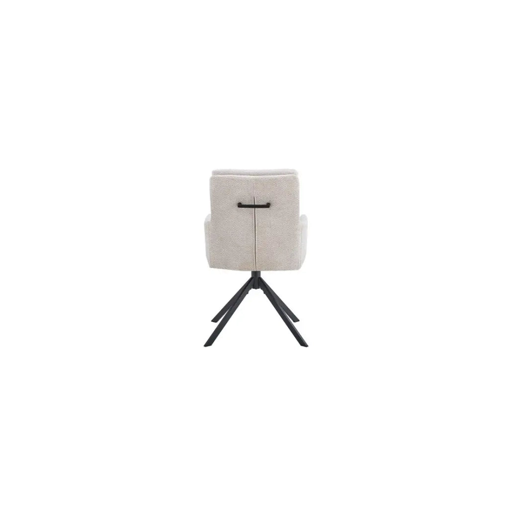 Sedia girevole PLUMO - Tessuto beige - L50 x H85 x P62 cm