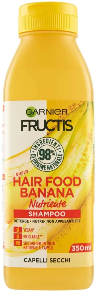 FRUCTIS HAIR FOOD SHAMPOO IN FORMATO DA 350 ML ALLA BANANA