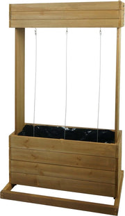 Letto elevato MCW-L72, aiuto scalata vaschetta per piante vaschetta per fiori, 145x85x50cm outdoor legno di cedro MVG, marrone