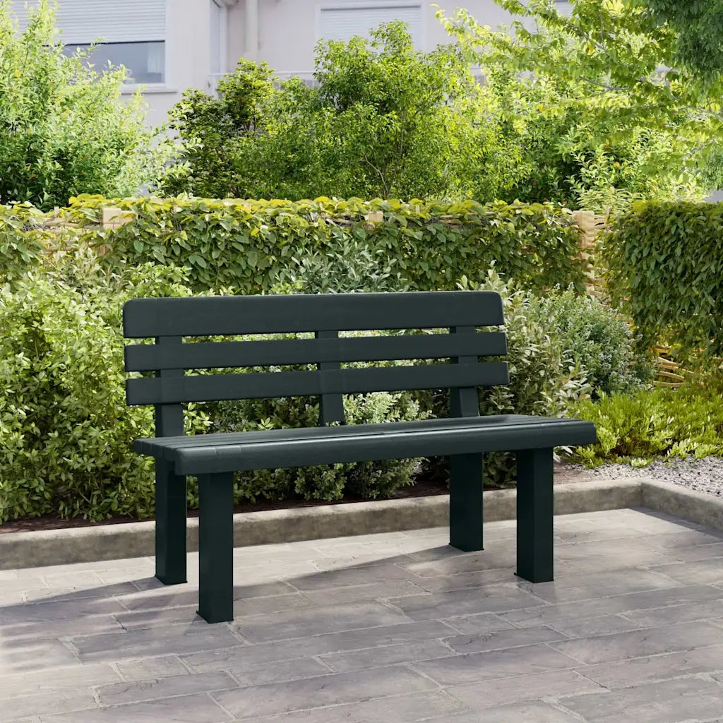 Panchina da Giardino | Panca da Giardino Verde 110x52x71 cm in Polipropilene
