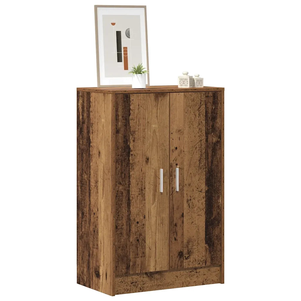 Scarpiera-Scaffale per scarpe Legno Antico 60x35x92 cm in Legno Multistrato 919210