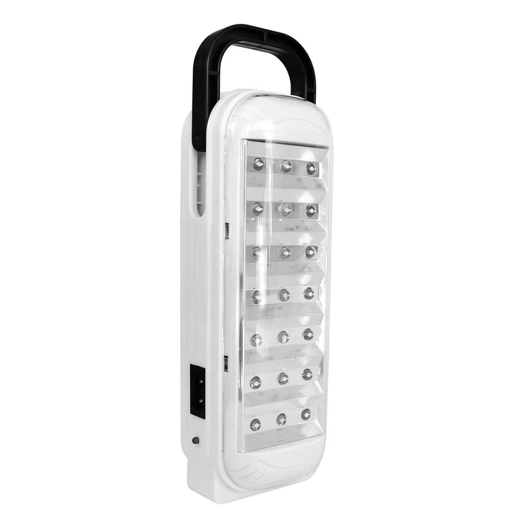 Lampada di emergenza 21 LED ad alta luminosità con maniglia per il trasporto Bianco Avizar