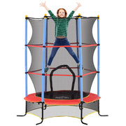 Trampolino Elastico per Bambini da 3 Anni Ø175 cm con Rete di Protezione Multicolore