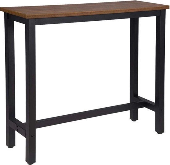 Tavolo per barba rettangolare - adatto per interni ed esterni - robusto e solido - stile industriale - beugo scuro/nero - 120x40x100 cm
