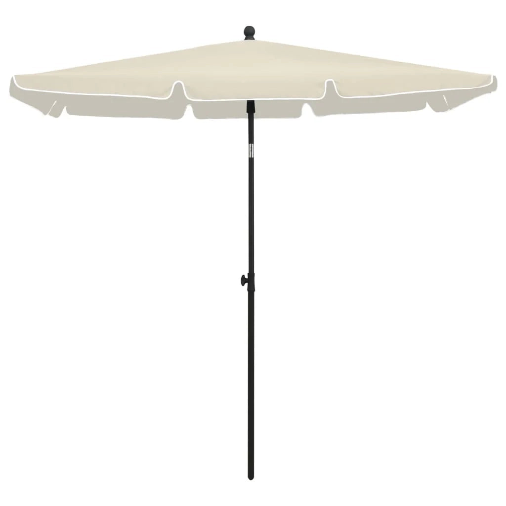 Ombrellone da giardino con palo 210 x 140 cm sabbia 02_0008328