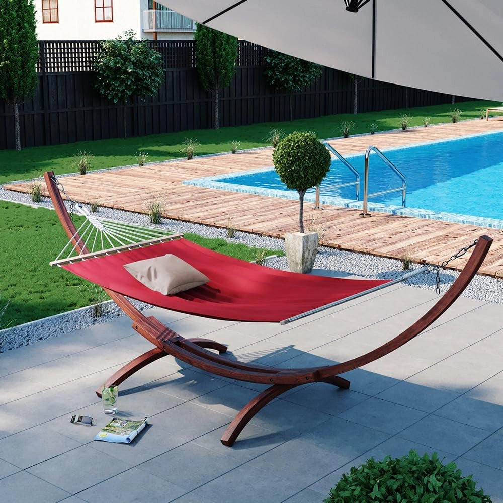 OK-Living Amaca, Rosso, 190 x 120 cm, adatto per uso interno ed esterno, compatibile con supporti