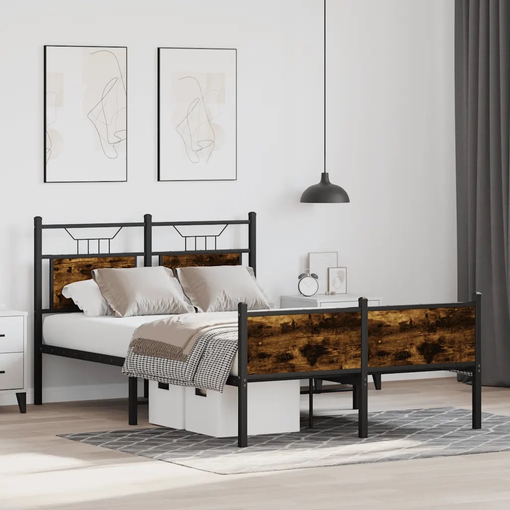 Giroletto senza Materasso Rovere Fumo 120x190 cm in Truciolato