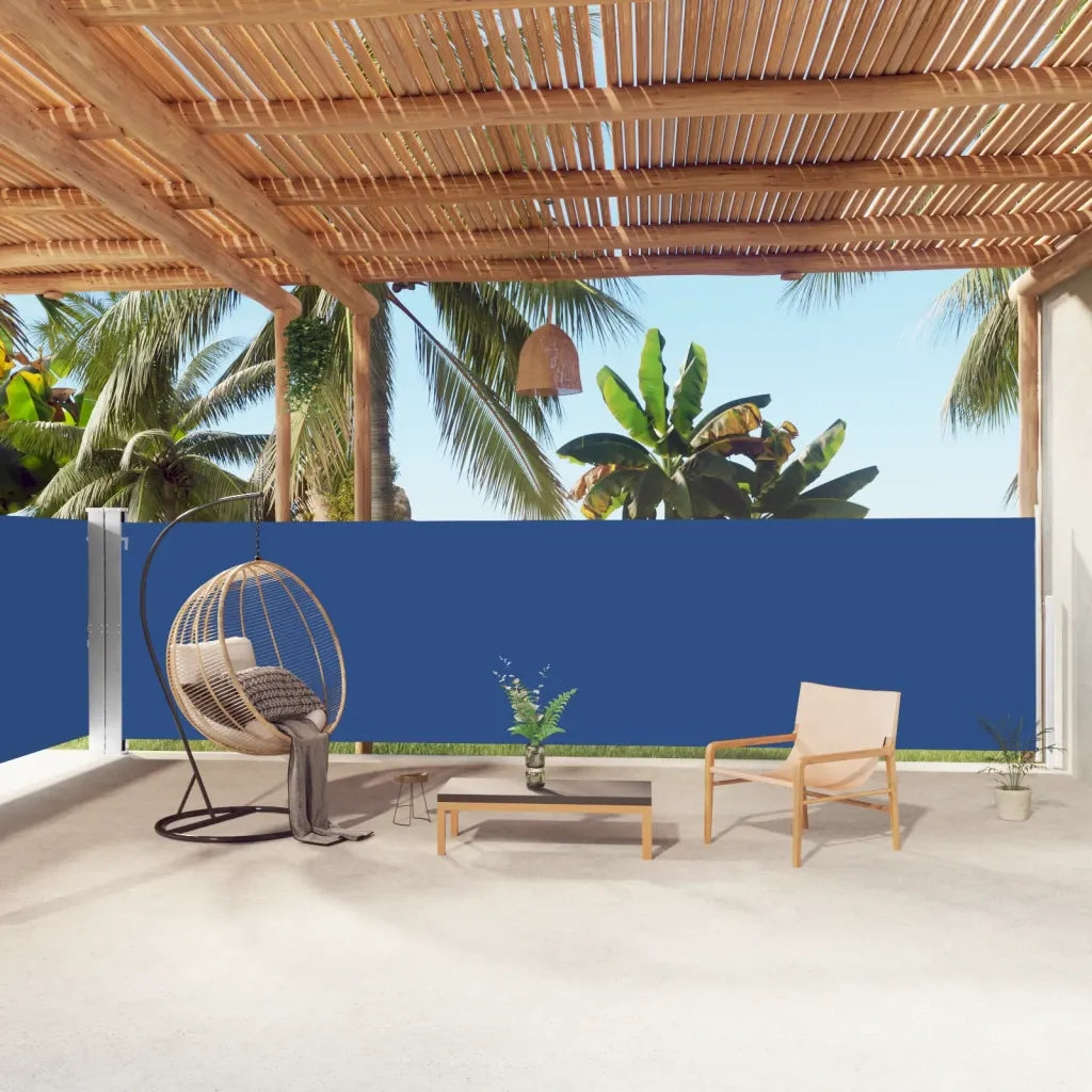 Tenda Laterale retrattile-Tenda parasole per balcone Blu 160x1000 cm