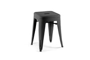 SGABELLO NERO STILE INDUSTRIALE IN METALLO 39 X 39 X 46 CM