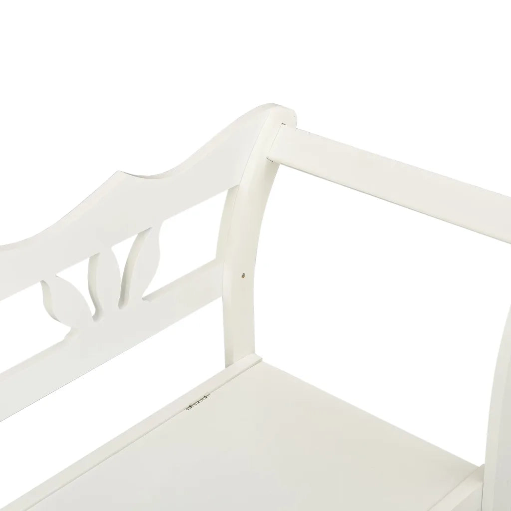 Panca-Sgabello Bianca 107x45x75,5 cm Legno Massello di Abete 550700