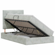 Letto con contenitore e materasso Grigio Chiaro 120 x 190 cm 3459675