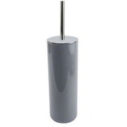 Trade Shop - Portascopino Porta Scopino Con Scopettino Wc Bagno Water Grigio Silver 69483 -