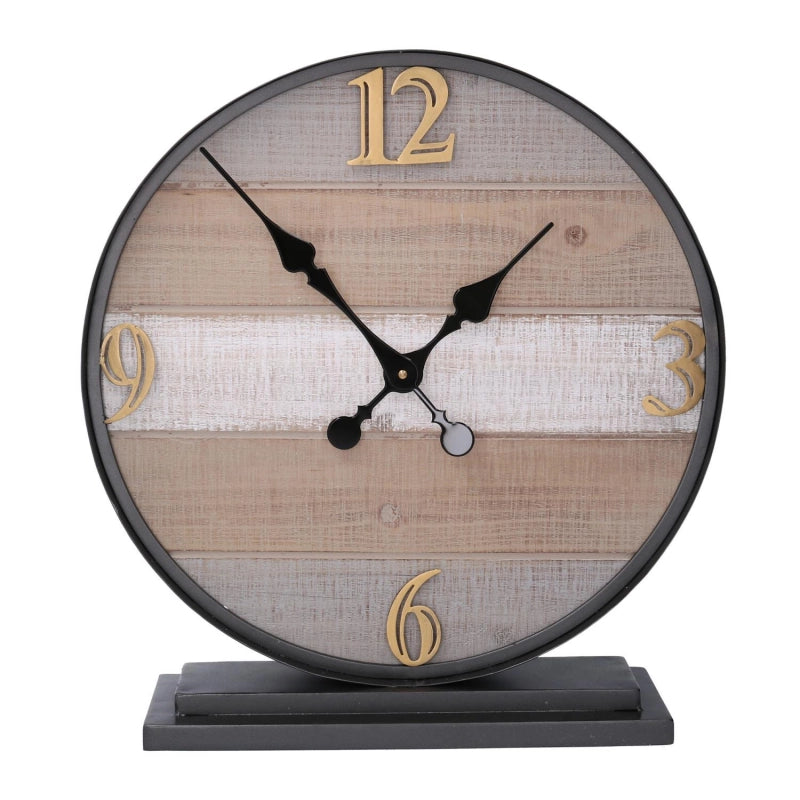 Orologio tavolo legno metallo cm 43,9x11,9h48