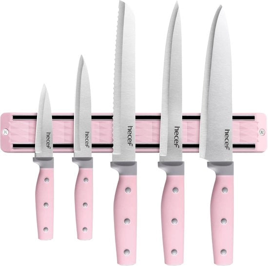 Striscia di misurazione magnetica 33 cm con set di 5 cucchiaini da cucina professionale – Cucchiaino da carne e verdura in acciaio inossidabile con lama tagliente