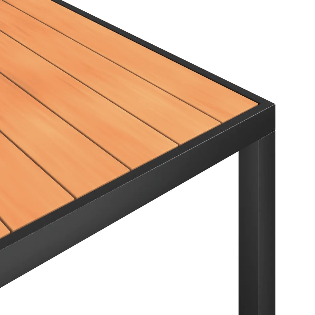 vidaXL Set da Pranzo da Giardino 7 pz Nero e Marrone in Alluminio